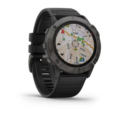 Часы Garmin Fenix 6X Sapphire DLC с силиконовым ремешком фото в интернет-магазине DiveStyle
