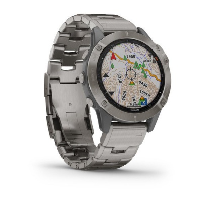 Часы Garmin Fenix 6 Sapphire Titan с титановым браслетом фото в интернет-магазине DiveStyle