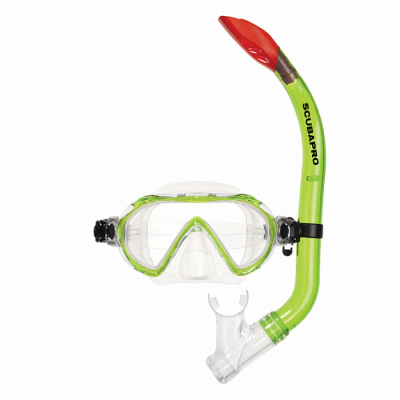 Комплект маска и трубка SCUBAPRO Spider прозрачный силикон, детский фото в интернет-магазине DiveStyle