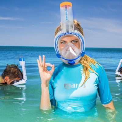 Полнолицевая маска для снорклинга Mares Sea Vu Dry+ фото в интернет-магазине DiveStyle